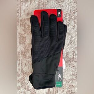 Spyder Core Conduct Gloves 
Touchscreen Compatible, 
Leather Palm Patch etc